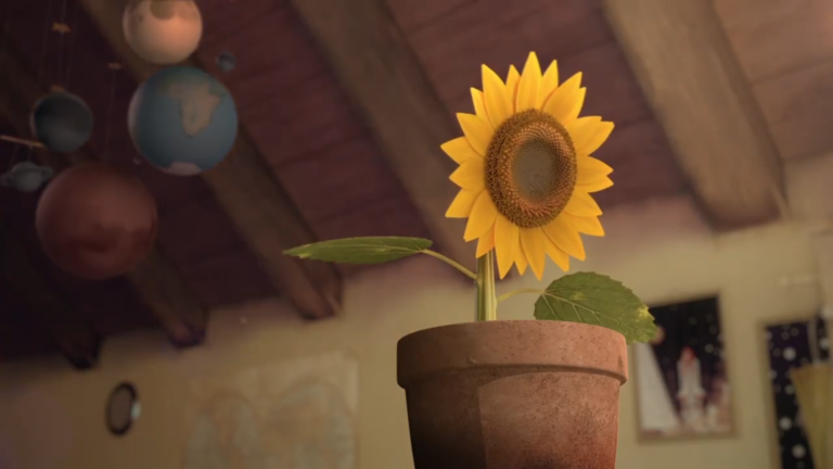 The Little Sunflower Fell in Love with the Moon
